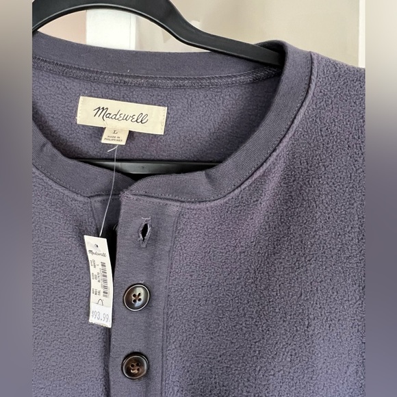 Madewell Size Large New with Tags Light blue fleece - Picture 2 of 3